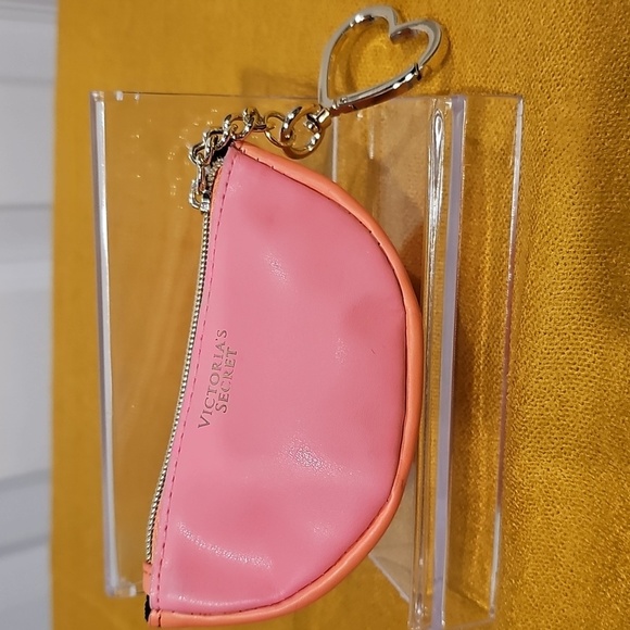 Victoria Secret Pink Grapefruit Leather Keychain/Coin Pouch - Picture 5 of 11
